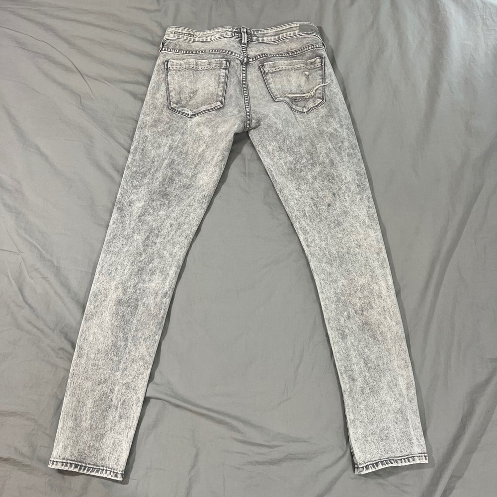 AGOLDE Jeans Chloe Distressed Acid Wash Skinny Womens Size 27 30x30 Stretched